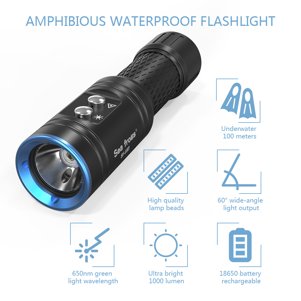 Фонафонарь для подводного осве – обзор и цена Underwater Flashlight