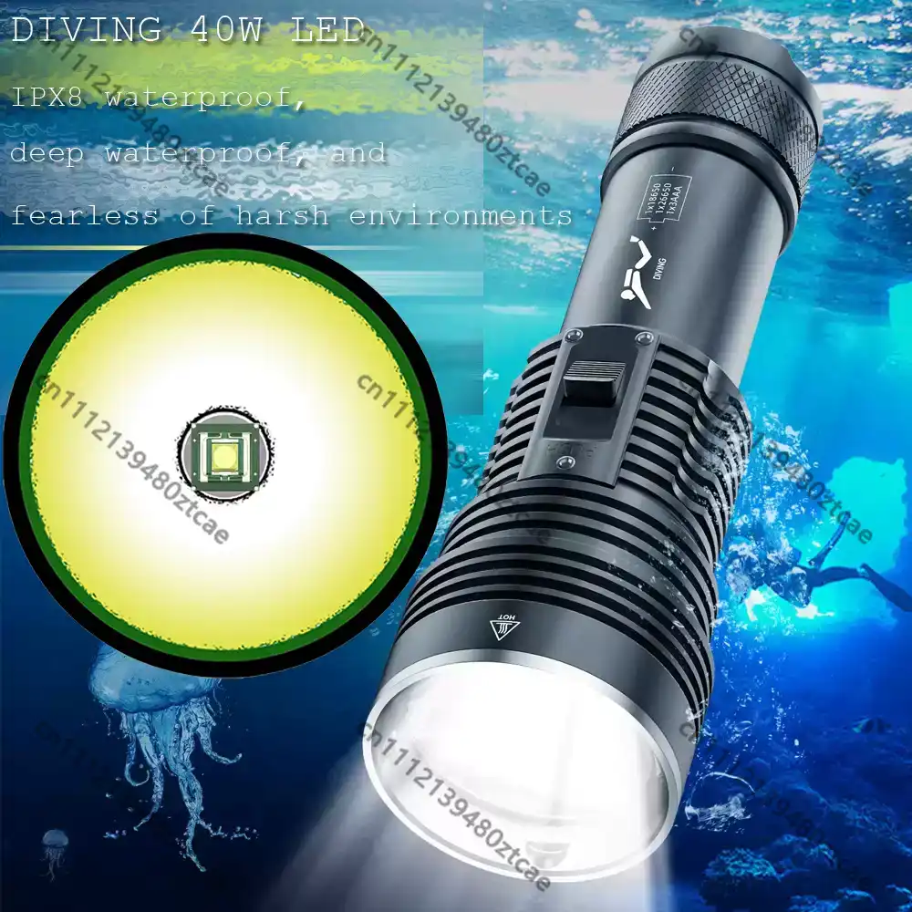 Мощный белый лазерный фонарь д – обзор и цена Underwater Flashlight