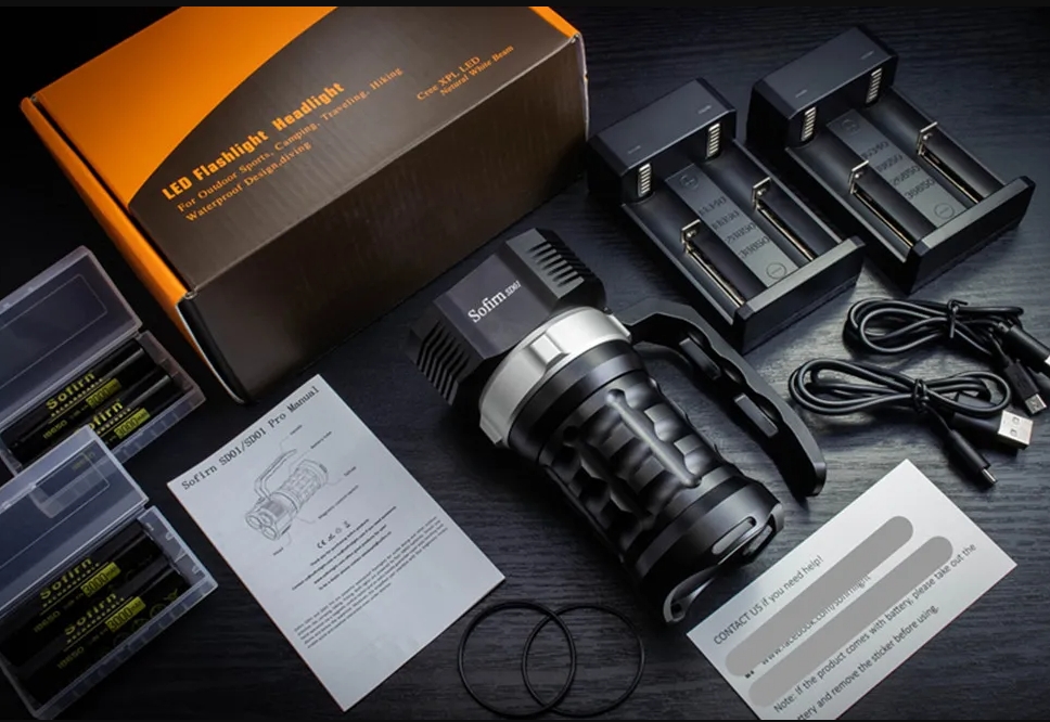 Ультраяркий 10000LM SD01 Pro 3 – обзор и цена Underwater Flashlight